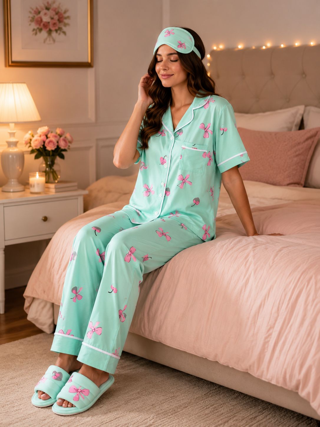 pyjama 4 pcs mask/sliper