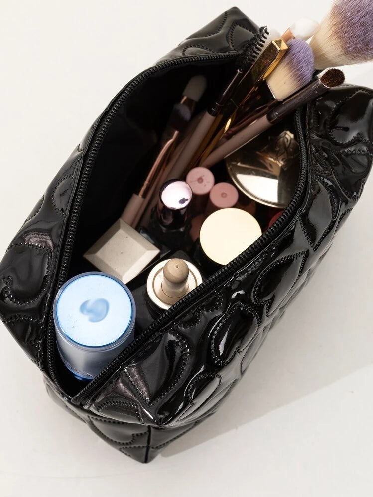 black heart make up bag