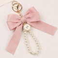 bow keychain pink