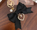bow keychain black