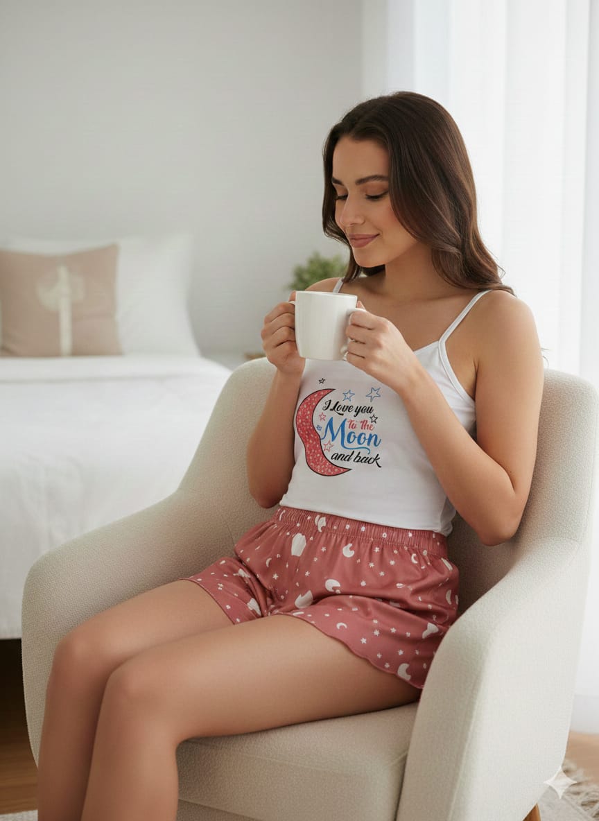 pyjama short crop top small