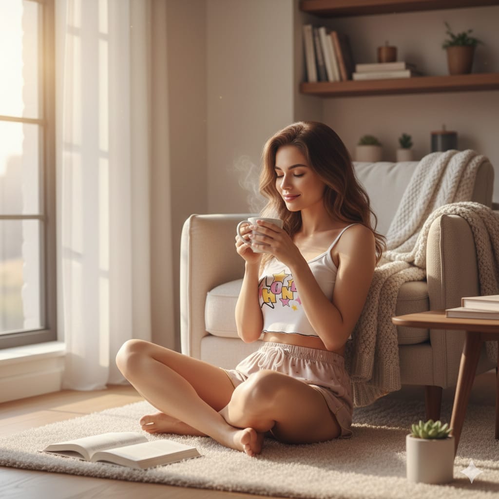 pyjama short crop top small