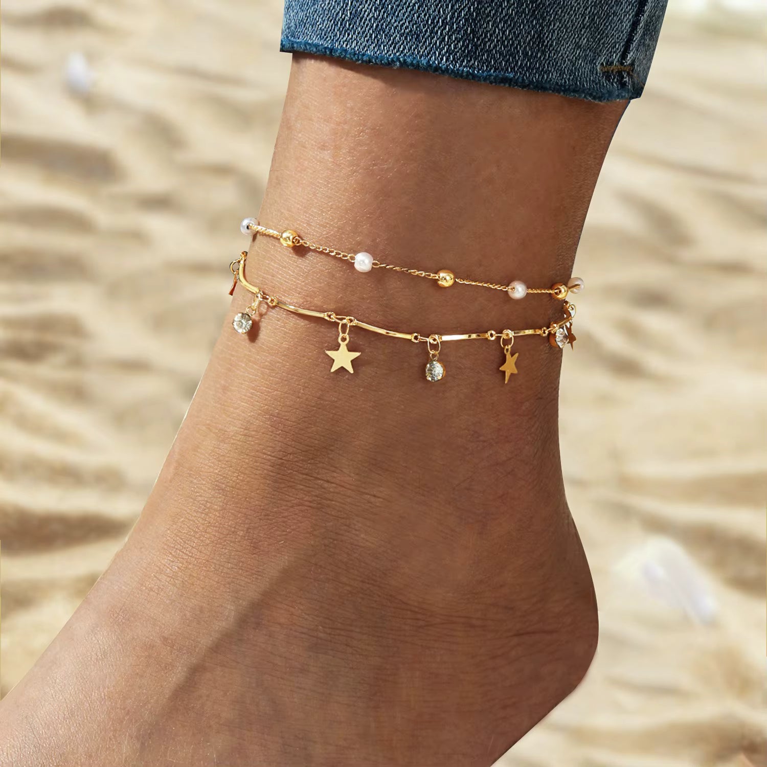 pearl anklet