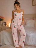 Pyjama pantalon + bretelle (small/medium)