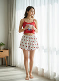 pyjama short crop top small