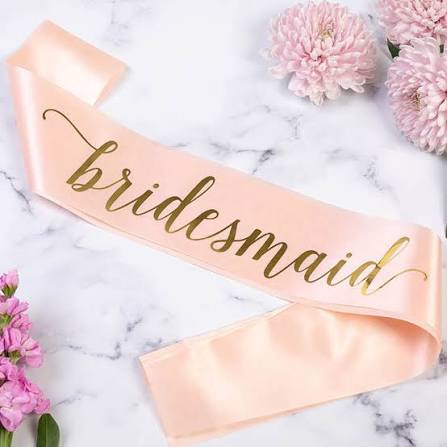 bridesmaid sash