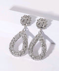 Silver water drop earrings
