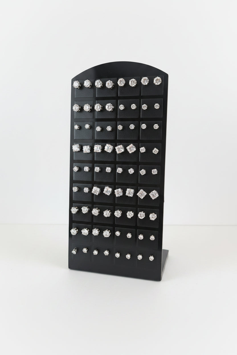 Zirconia stud earrings
