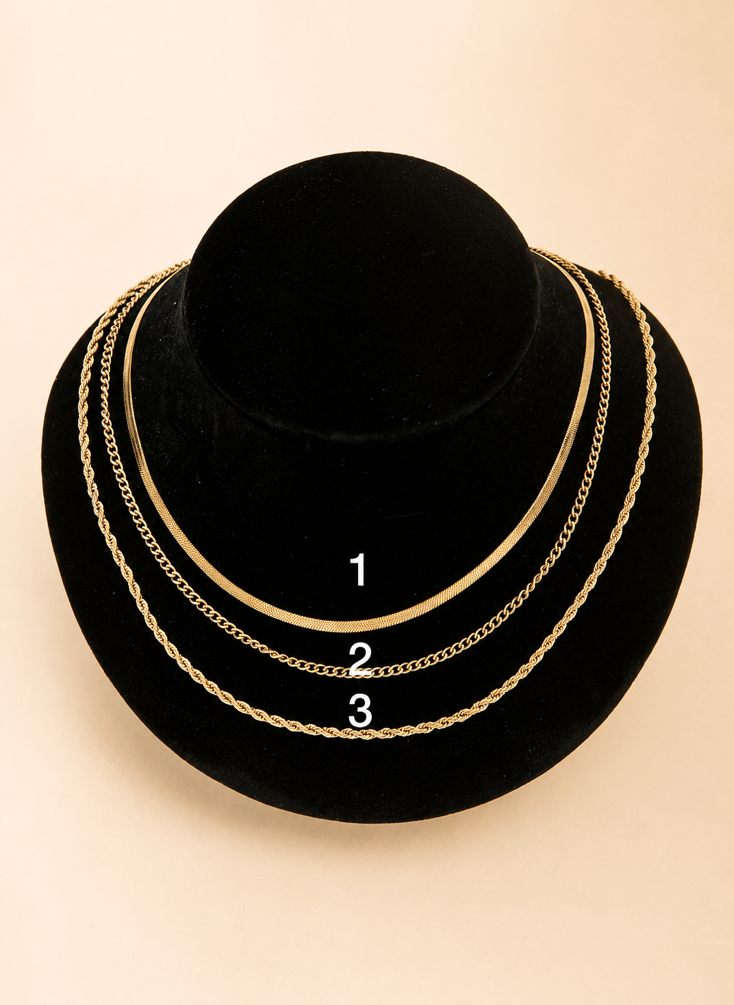 stainles style gold necklace