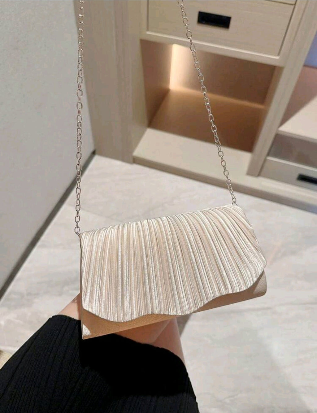 Apricot evening bag