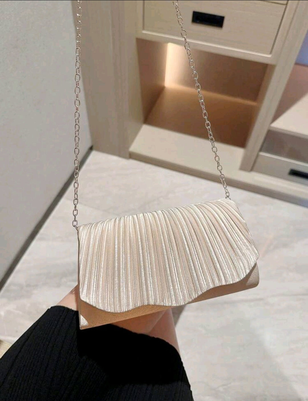 Apricot evening bag