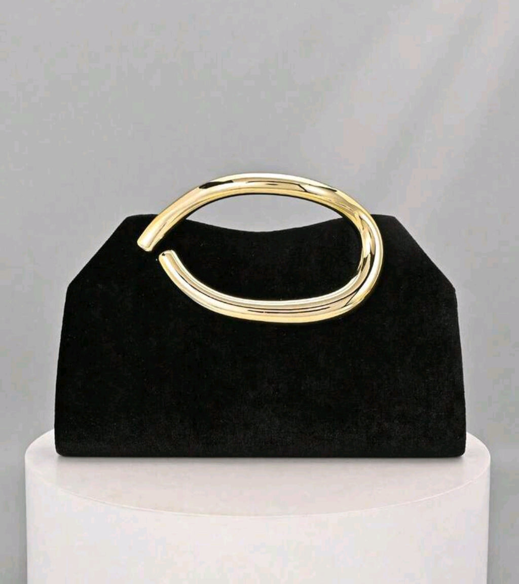 Black velvet bag