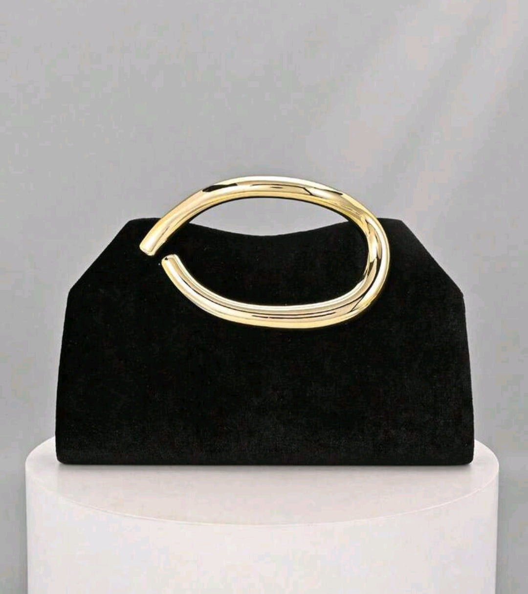 Black velvet bag