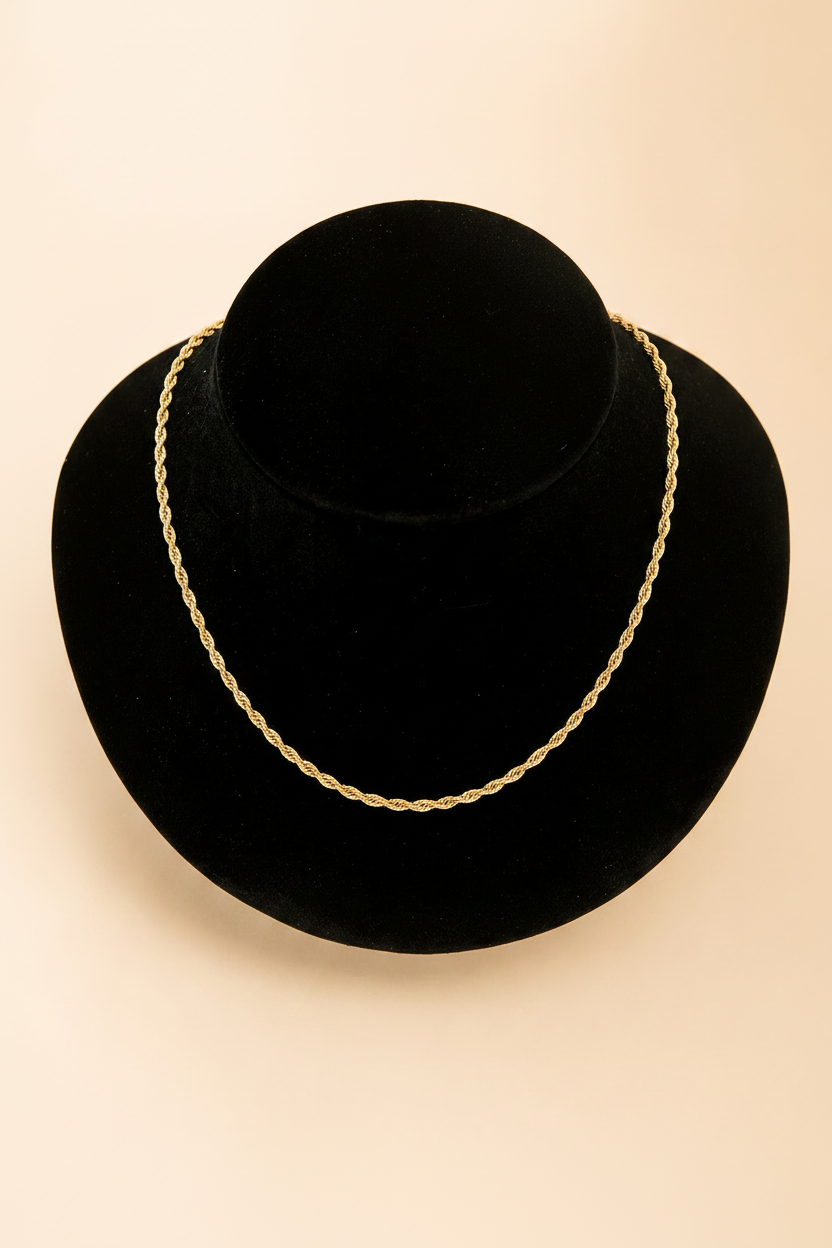 Stainless steel gold necklace