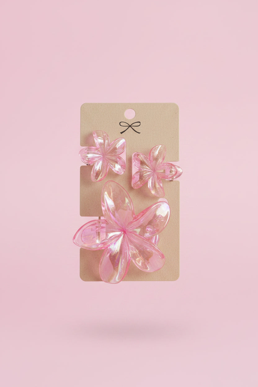clips flower with 2 mini clips