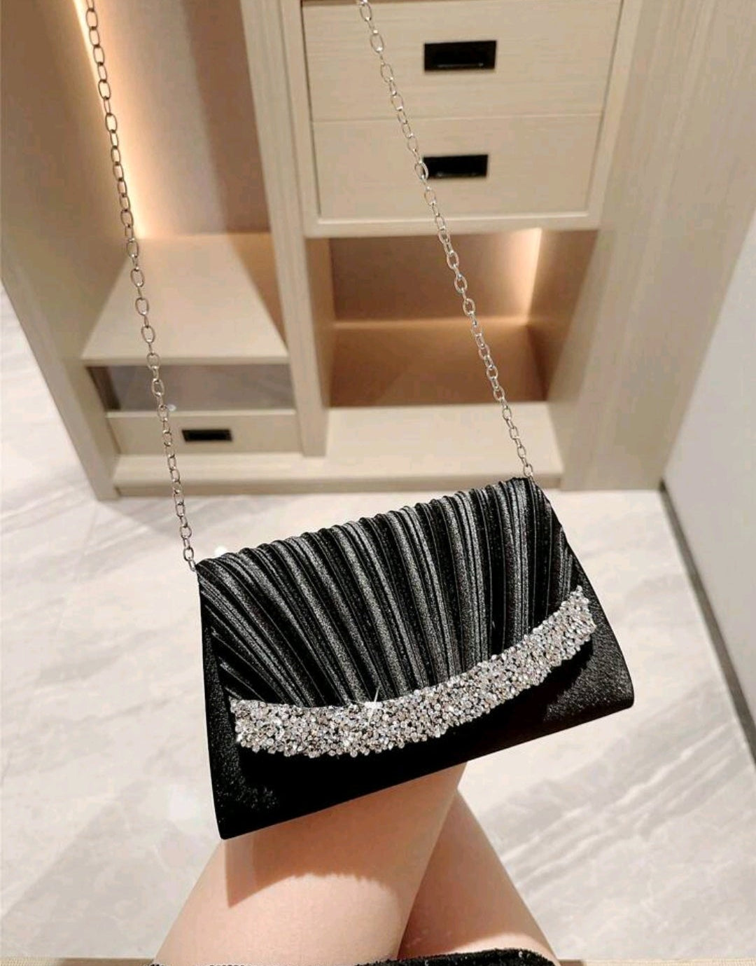 Black shiny bag