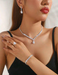 Water drop zirconia jewelry set
