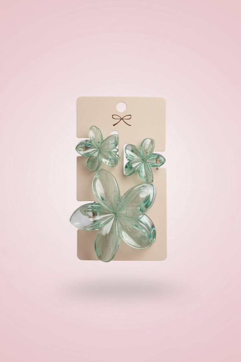 clips flower with 2 mini clips