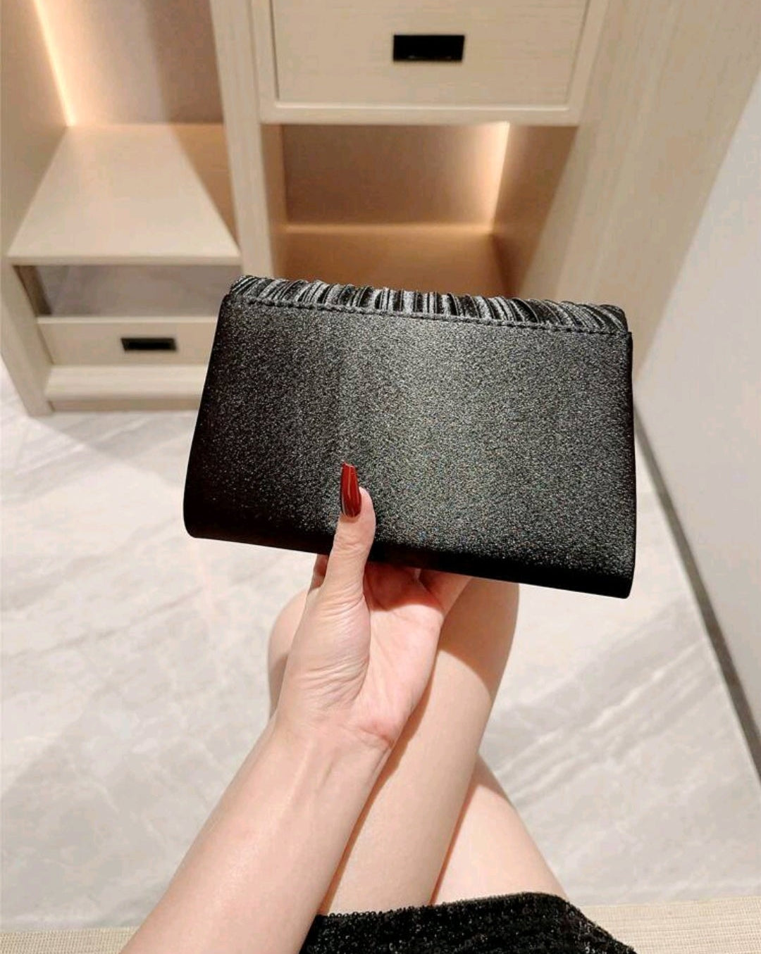 Black shiny bag