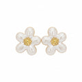 White stainless steel earrings