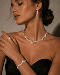 Shiny silver jewelry set