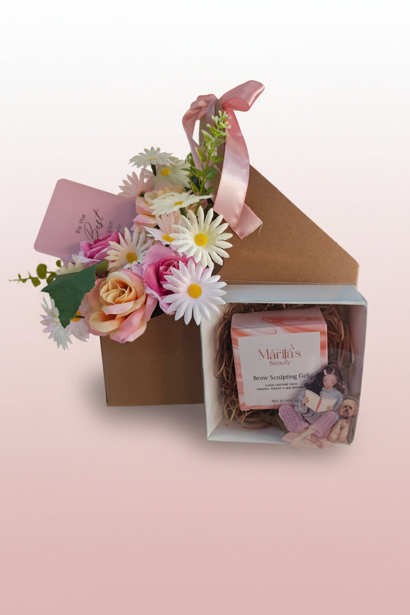 Customized flower box + eye brow gel
