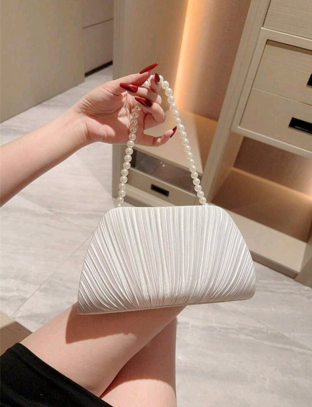 White Pearl evening bag