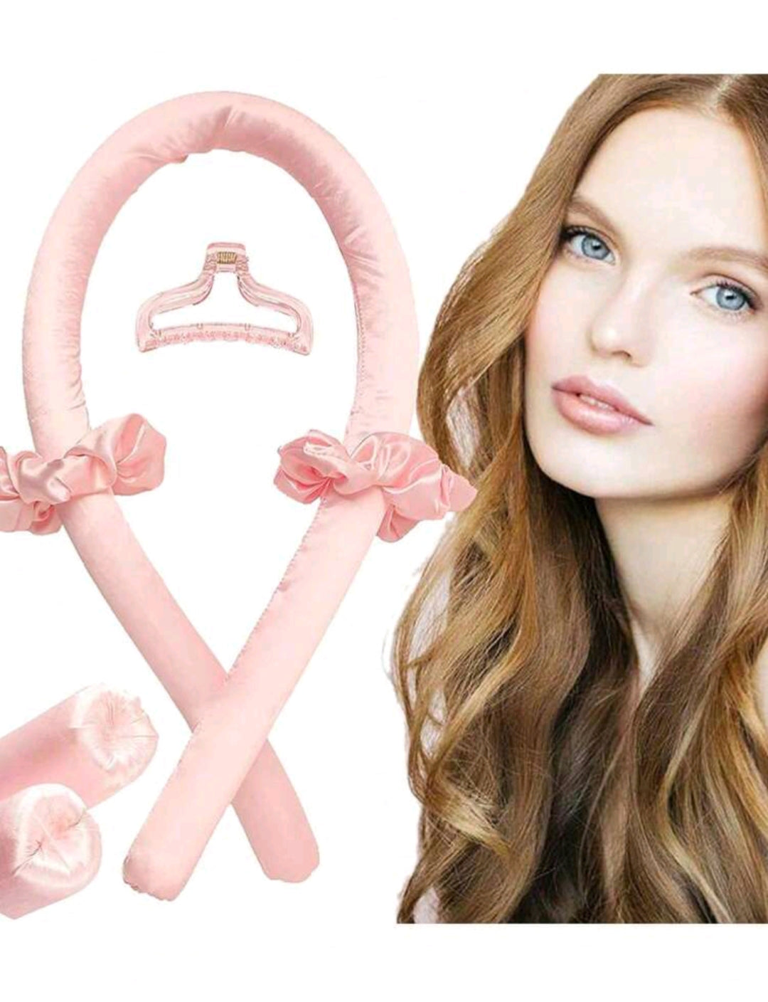 Pink no heat curler
